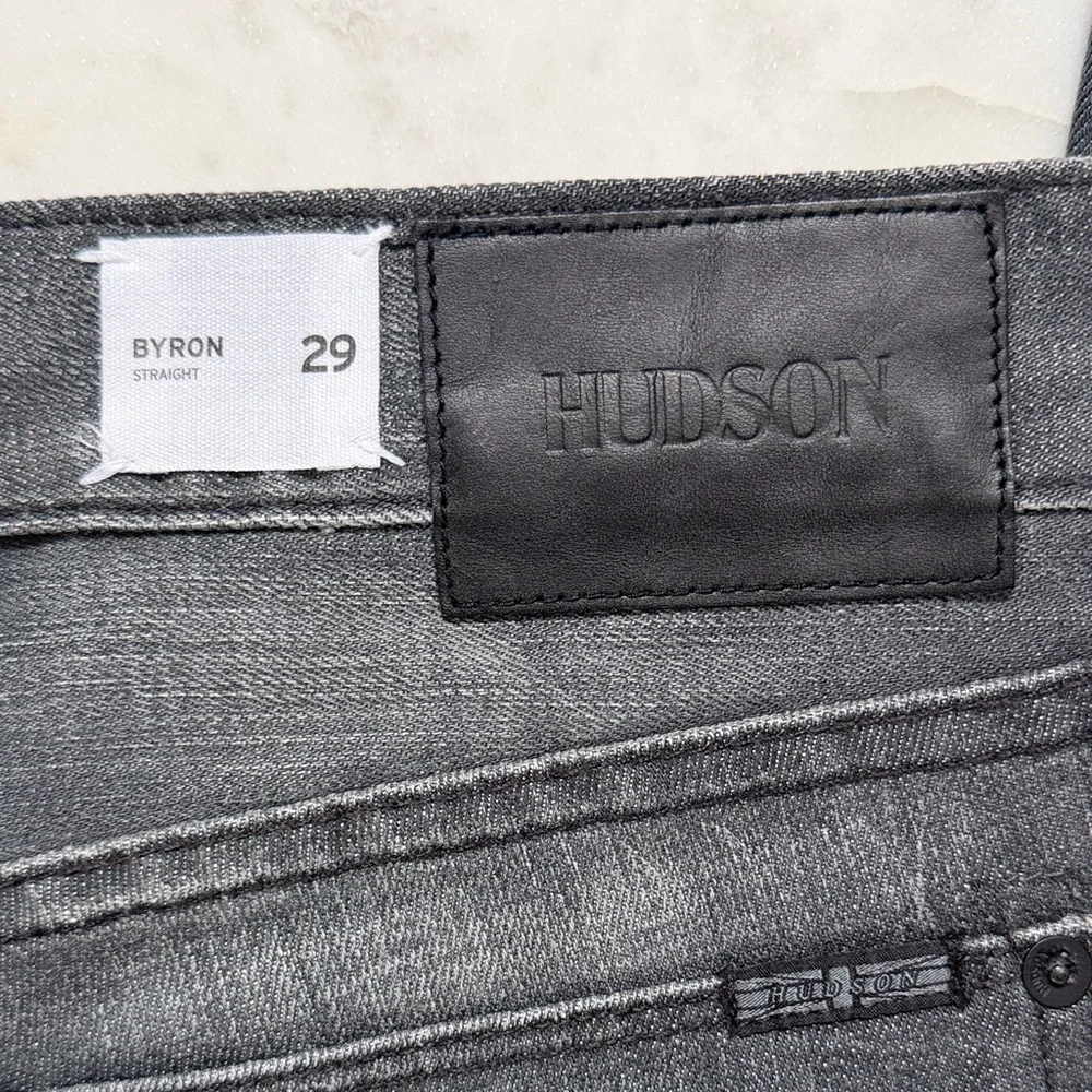 Hudson Jeans Men's Charcoal Straight Jeans - Picture 2 of 5